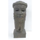 A resin bust of Sargon of Akkad, 34cm
