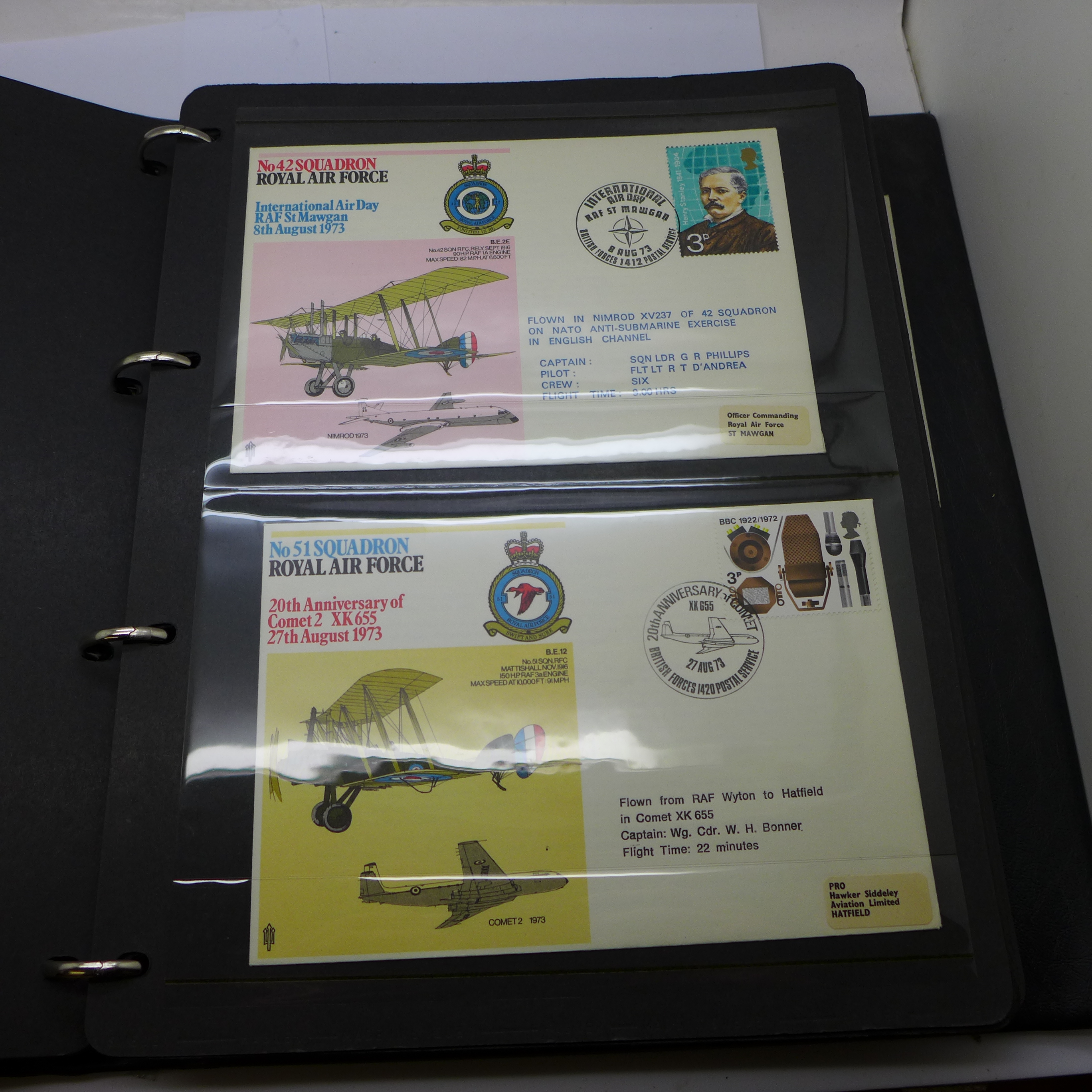 An album of Royal Air Force stamps and covers, 58 in total - Bild 3 aus 8