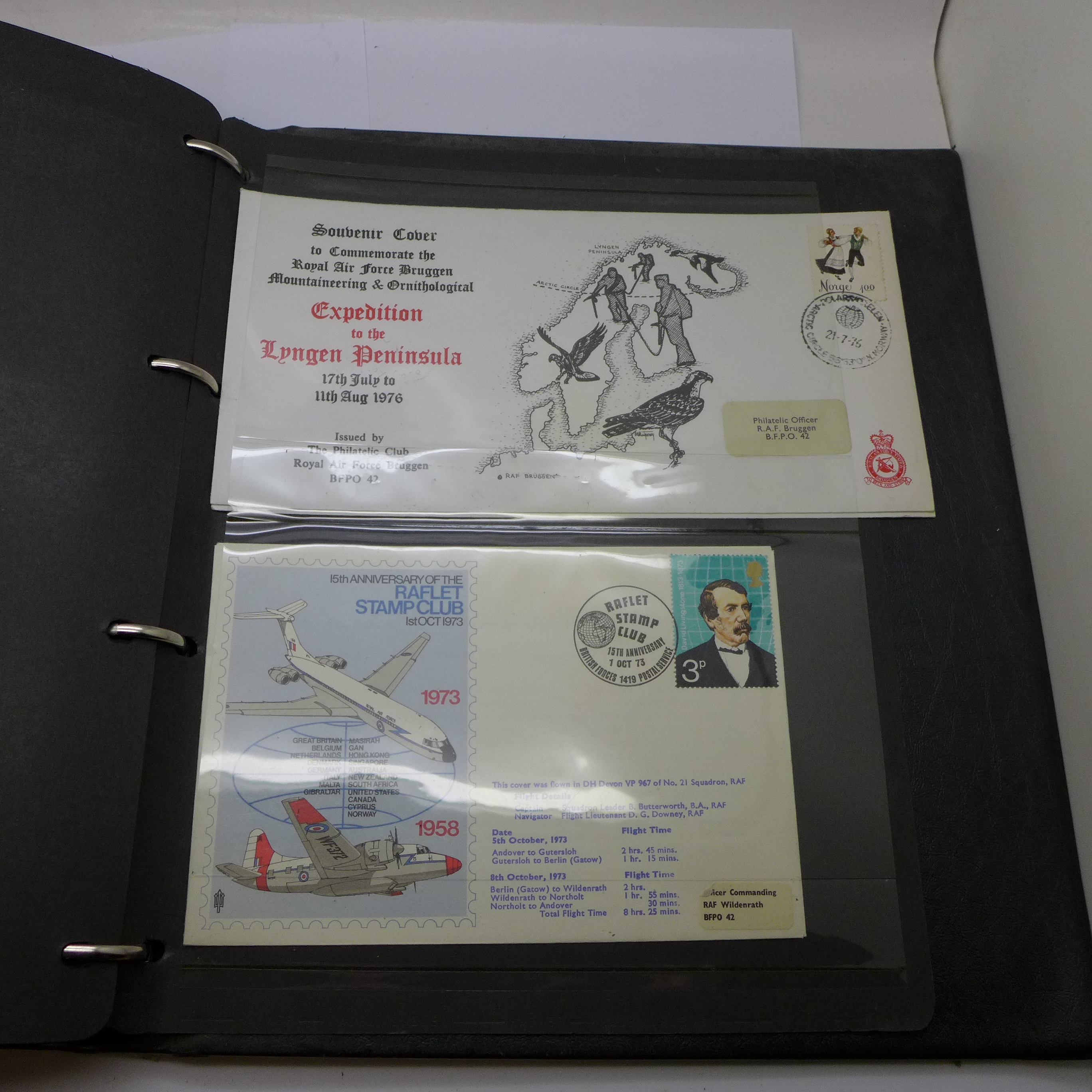 An album of Royal Air Force stamps and covers, 58 in total - Bild 8 aus 8