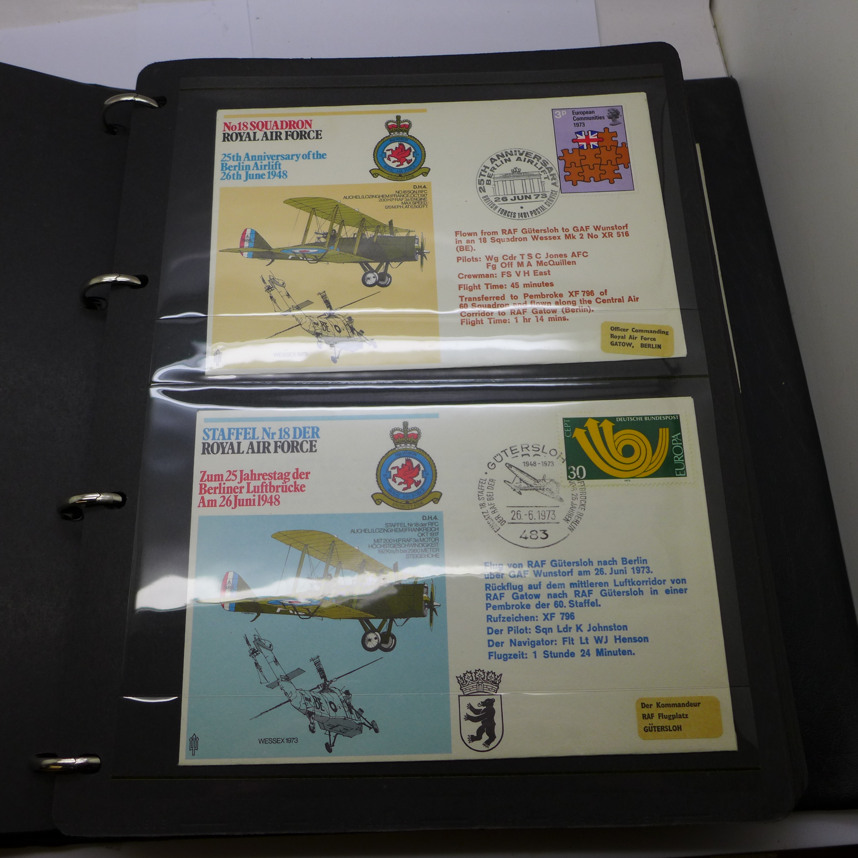 An album of Royal Air Force stamps and covers, 58 in total - Bild 2 aus 8
