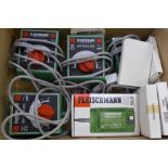 Five Fleischmann power transformers and cables