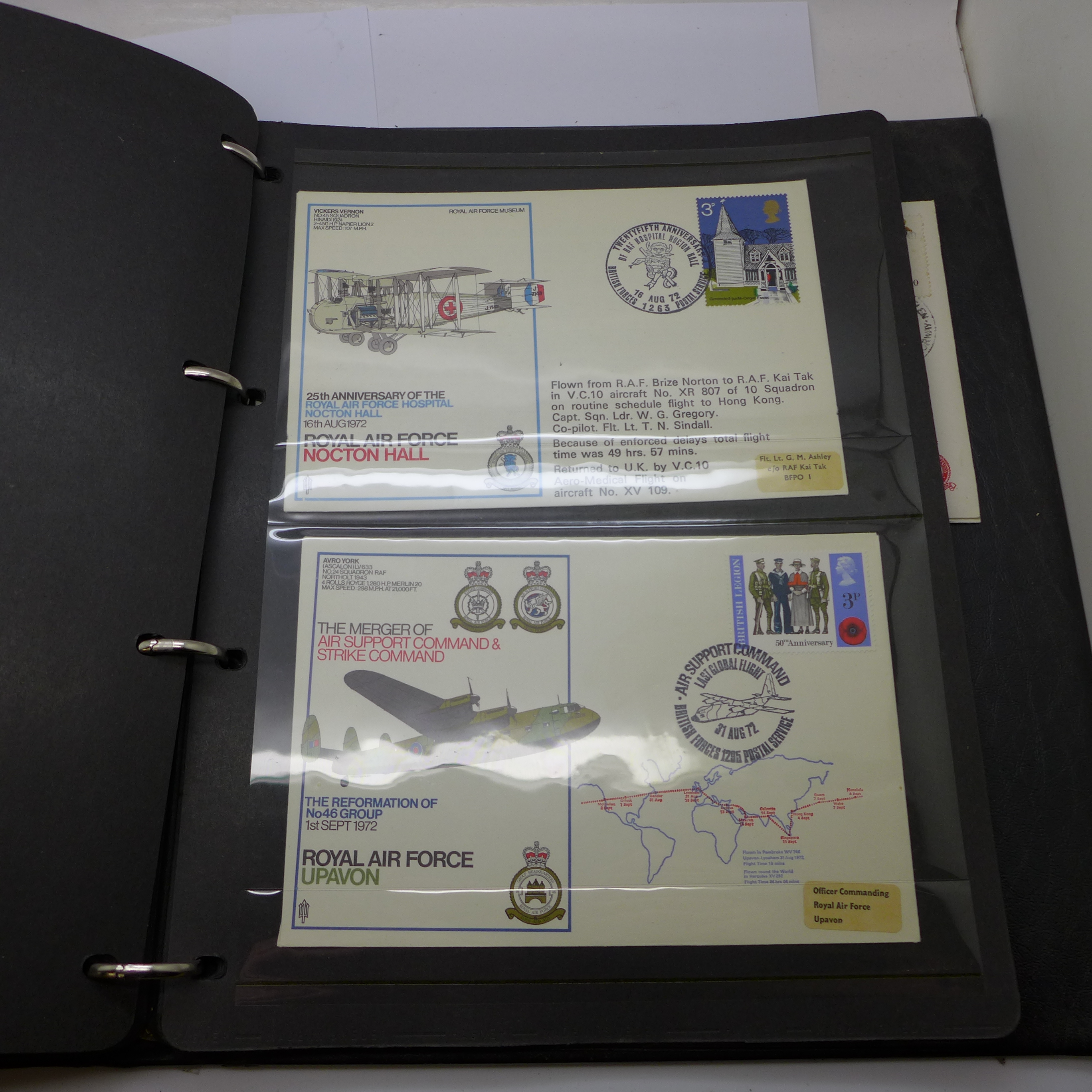 An album of Royal Air Force stamps and covers, 58 in total - Bild 6 aus 8