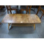 An Ercol Blonde elm and beech Windsor coffee table