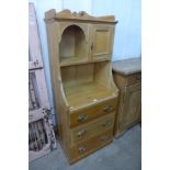 A Victorian pine side cabinet