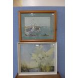 Two Vernon Ward prints, framed