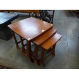 A teak nest of tables