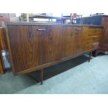 A tola wood and afromosia sideboard