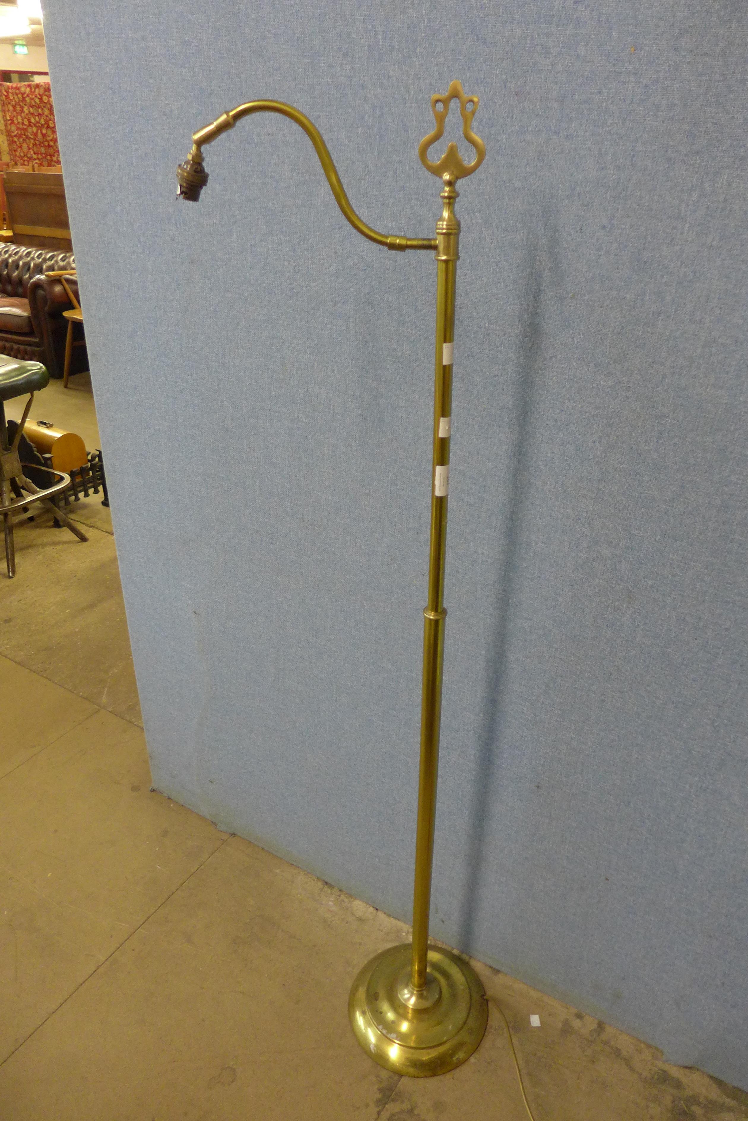 A Laura Ashley brass floor standing lamp