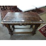 A 17th Century style carved joint oak stool