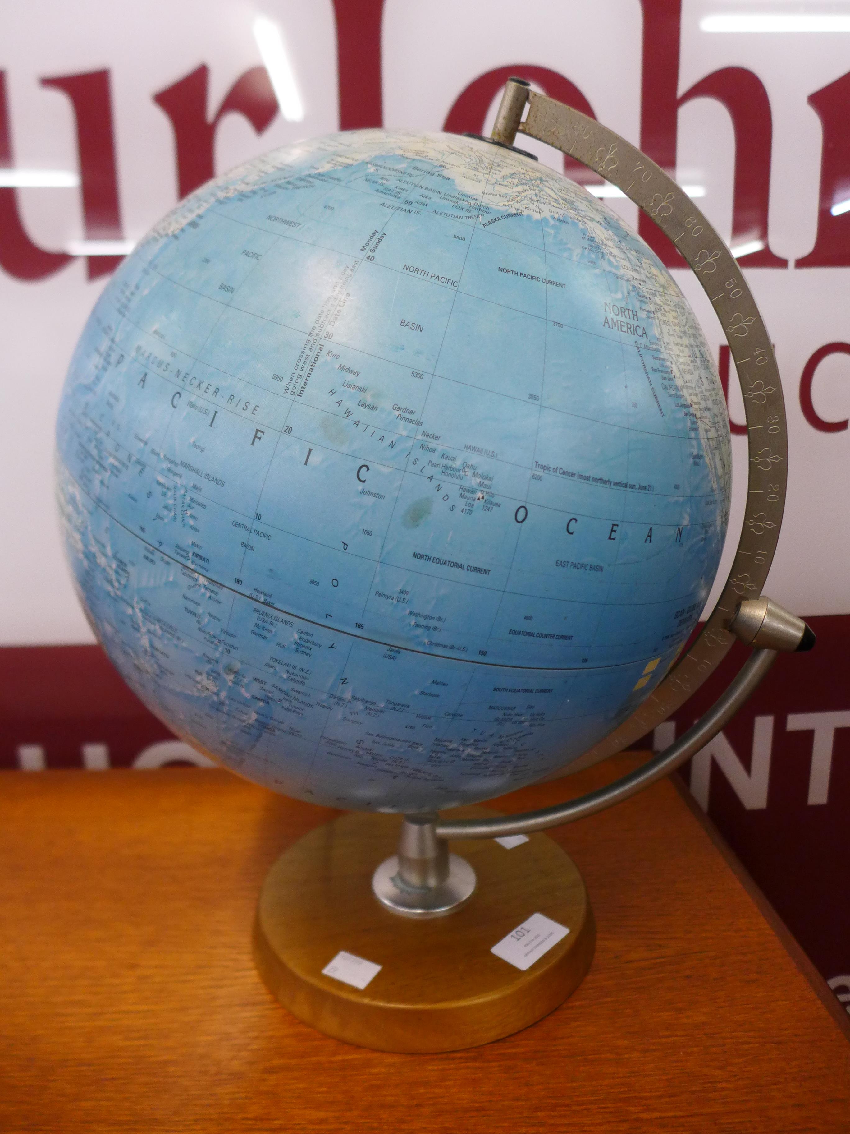 A Danish terrestrial globe