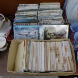 A large quantity of late 20th Century postcards, arranged with dividers