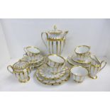 A Forstenberg tea service, one cup a/f