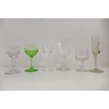 Six 19th Century glasses