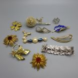 Designer jewellery including Trifari, Grosse, St. Laurent, etc.