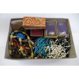 A box of costume jewellery