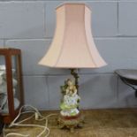 A German figural table lamp