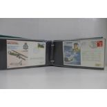 Stamps; RAF flight covers in album, many signed (80)