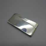 A Victorian silver card case, London 1895, 42g