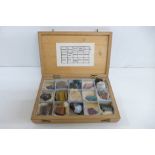 A boxed set of various semi-precious gemstones