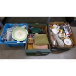 Three boxes of china, glassware, kitchenalia, etc. **PLEASE NOTE THIS LOT IS NOT ELIGIBLE FOR