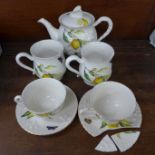 A Grace's Teaware part tea set, one saucer a/f