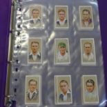 A set of fifty John Player 1934 Cricketers cigarette cards