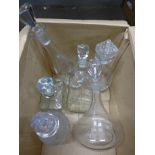 Six assorted glass decanters **PLEASE NOTE THIS LOT IS NOT ELIGIBLE FOR POSTING AND PACKING**