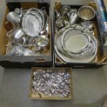 A collection of plated ware, other metalware, flatware and collectors spoons **PLEASE NOTE THIS