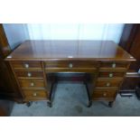 An Edward VII mahogany desk