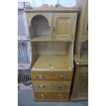 A Victorian pine side cabinet