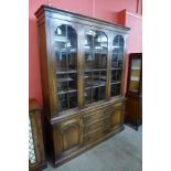 A George III style Ipswich oak bookcase