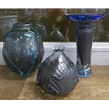 Three Art Glass vases by Andriy Petrovskiy, all signed, with an information leaflet