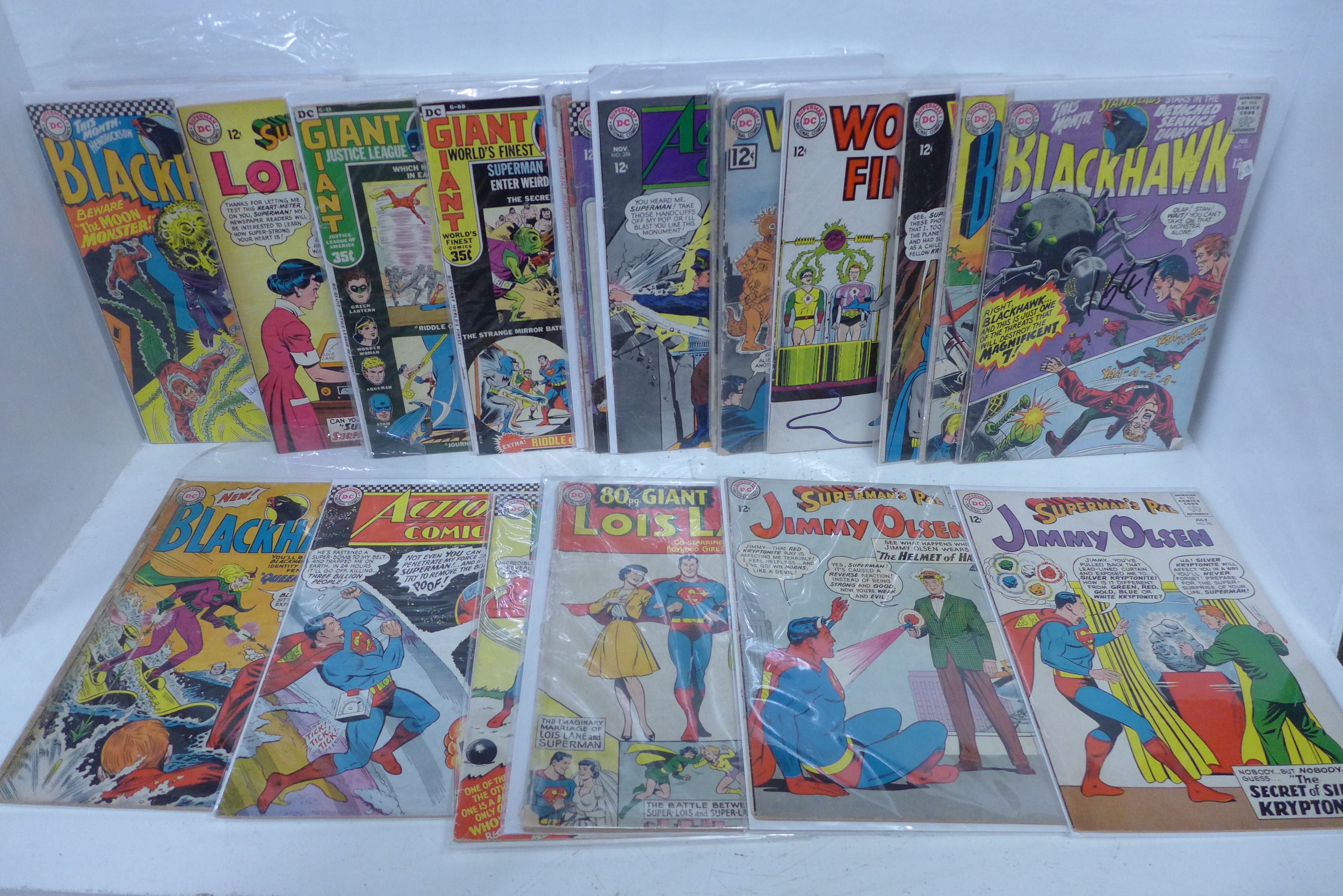 Twenty-five 1960's Superman and Blackhawk comics