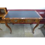 A 19th Century French mahogany single drawer writing table
