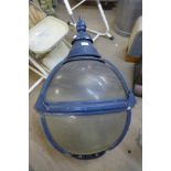 A large alloy and Perspex street lantern
