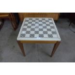 A Danish teak and Formica topped occasional table