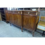 A Regency style mahogany breakfront sideboard