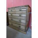 A Victorian Aesthetic Movement ash chest of drawers
