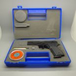 A Walther CP-88 CO2 .177 air pistol with pellets, cased