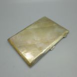 A silver cigarette case, 158g