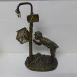 A Garroche French figure table lamp