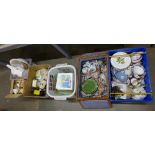Five boxes of assorted china, glassware and dolls **PLEASE NOTE THIS LOT IS NOT ELIGIBLE FOR POSTING