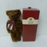 Isaac jointed mohair bear, made in Wales for Past Times, limited edition with certificate, boxed