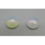 Two unmounted opals, 1.65ct