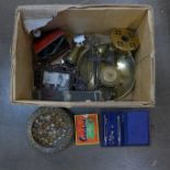 Assorted items including metal