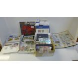 A box of stamps, covers and catalogues, etc.