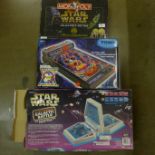 Star Wars Electronic Galactic Battle game, Star Wars Monopoly and Atomic Pinball