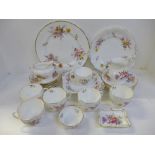 Royal Crown Derby Derby Posies tea and dinnerwares, six setting, a dish, sandwich plate, etc.