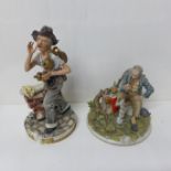 Two Capodimonte figures with certificates