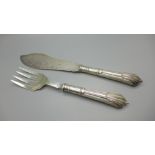 A pair of late Victorian silver fish servers, Sheffield 1896, total weight 241g